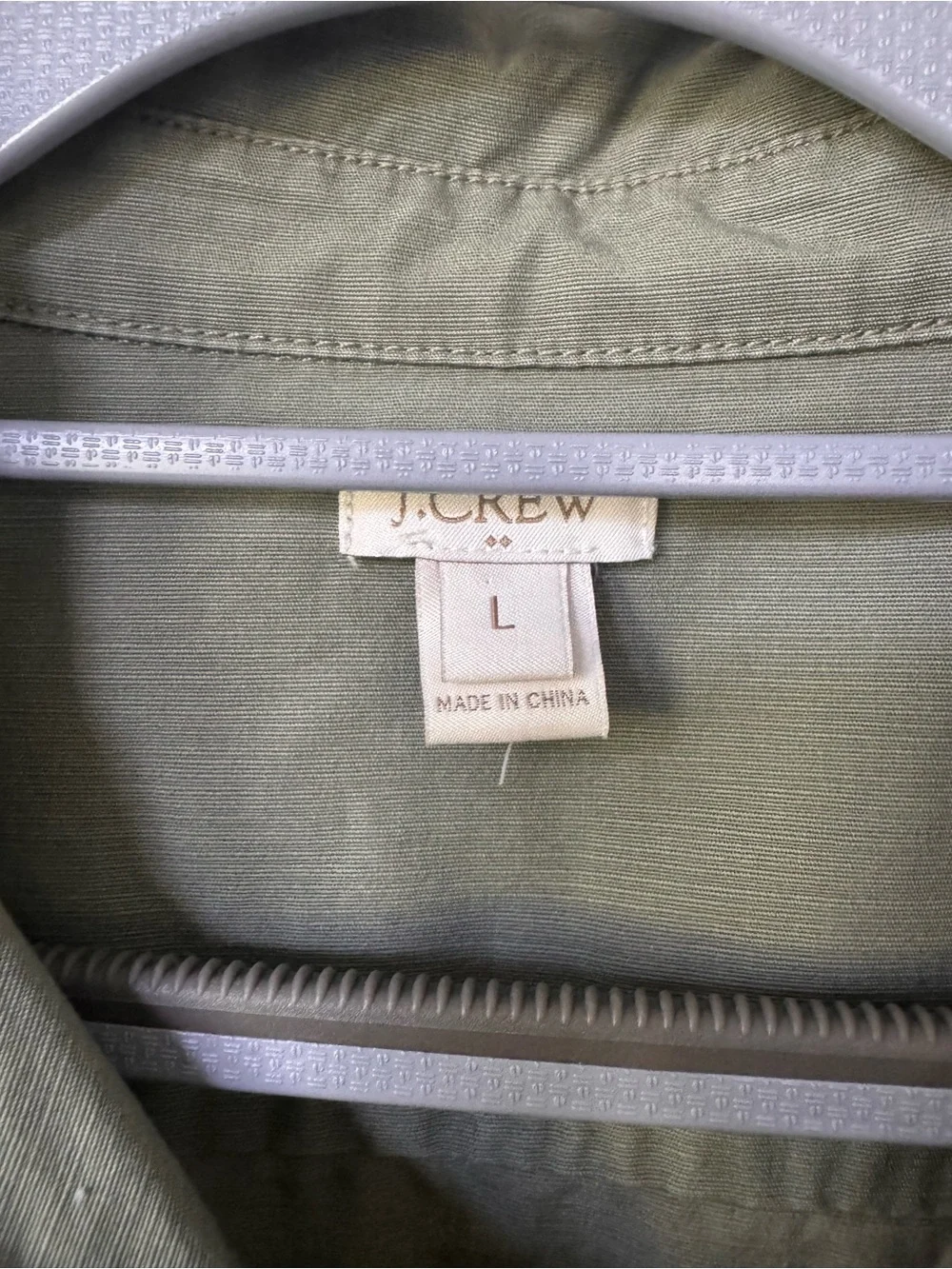 J.Crew Men's Olive Green Utility Half-Zip Shirt Jacket